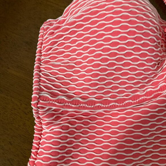 NWT Jessica Simpson Pink Swim Suit Size M Tankini Top Built in Bra Modest Cover - Picture 4 of 14
